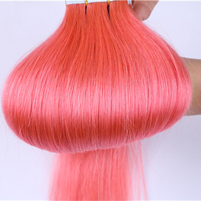 Double Drawn Skin Weft Tape in Hair Extensions double sided Human Hair Light Pink Thick Bottom invisible Tape In Hair HN206